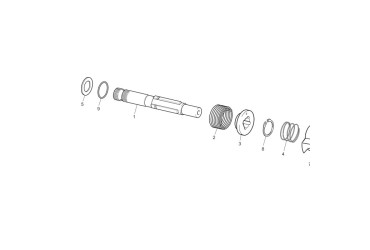 KICK STARTER SHAFT FOR K6 CLUTC