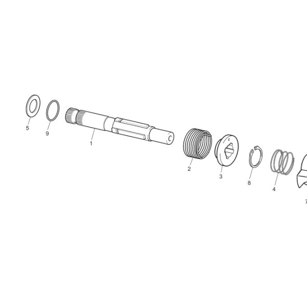 KICK STARTER SHAFT FOR K6 CLUTC