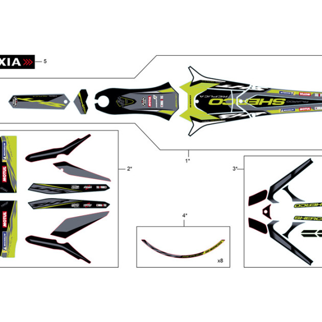 KIT BLISTER STICKERS PROTECTION TR 22 SH F FAJARDO