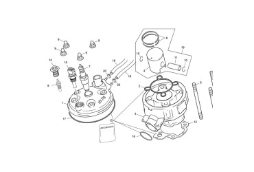 TOP END GASKETS SET ENGINE AM6 E1 E2