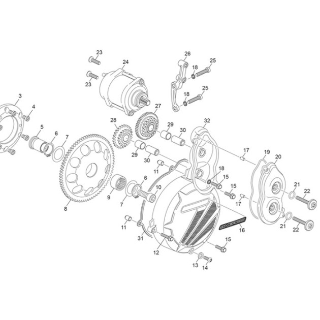 INIGNITION COVER TR SH133  E-STARTER SHERCO