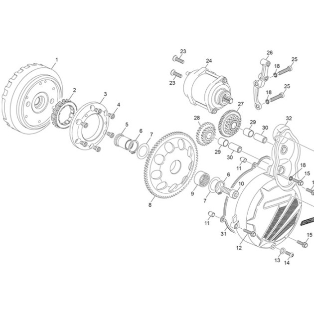FREE WHEEL SPACER  ST SC 23 E-STARTER