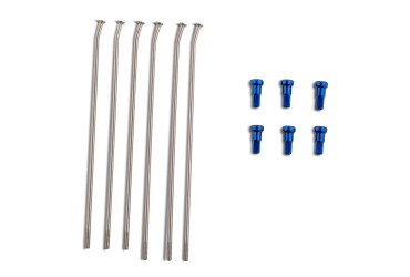 "KIT 6 REAR SPOKE + BLUE NUT WISE WORK 18"" WHEEL"
