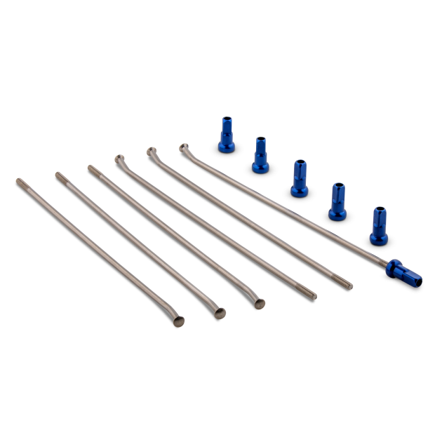 "KIT 6 REAR SPOKE + BLUE NUT WISE WORK 19"" WHEEL"