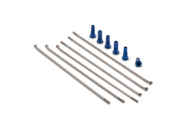 "KIT 6 FRONT SPOKE + BLUE NUT WISE WORK 21"" WHEEL"