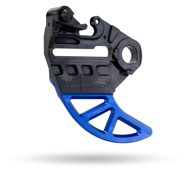 BRAKE CALIPER SUPPORT WITH BRAKE DISC GUARD