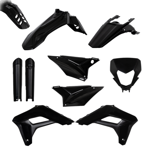 PLASTIC KIT 125 4 STROKE FACTORY BLACK 2023