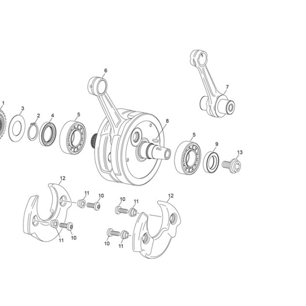 CONNECTING ROD KIT 125 SC ST