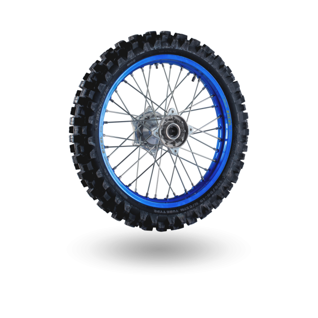 REAR WHEEL  MX BLUE WITHOUT DISC/SPROCKET