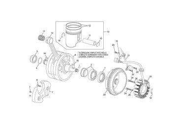 CRANKSHAFT ASSY 250/300 SE END EVO