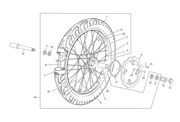 FRONT WHEEL  SM 450 WITHOUT DISC 2020-2021