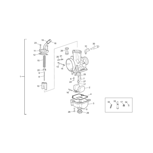 CARBURETOR  KEIHIN TRIAL 4T SPS