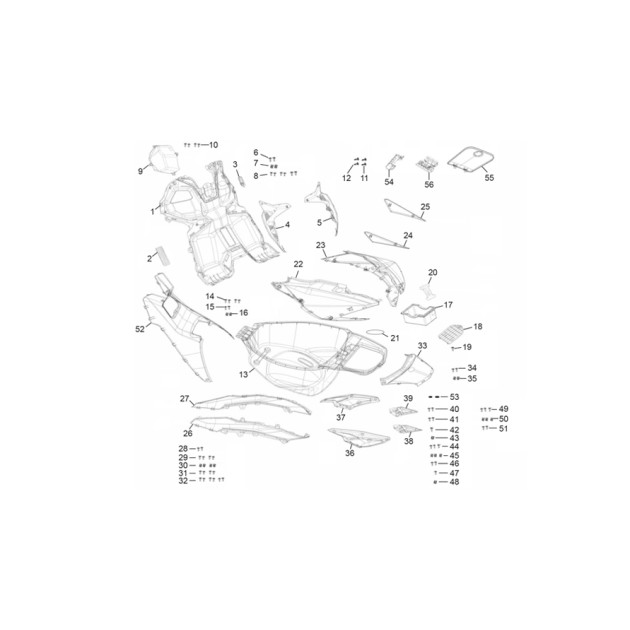 RIGHT DECORATIVE BOARD DECORATIVE PARTS BASE COLOR - GREY