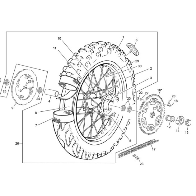 REAR SPROCKET 48 T END 450