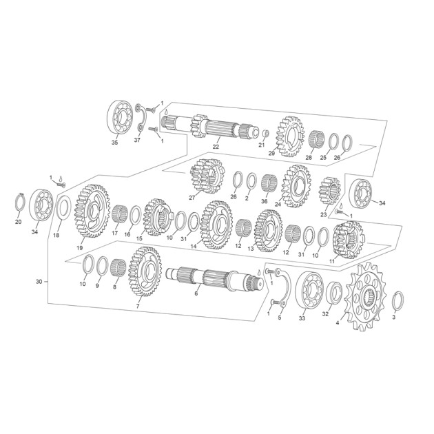 PINION SECOND 2 EME Z31 125 SE LIGHT