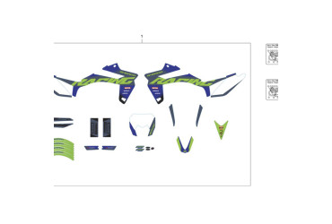 FACTORY STICKER KIT 50CC  FSE END UPSIDE DOWN FORK 2023