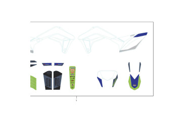 PRODUCTION STICKER SHERCO 125 4T SM FACTORY RS 2023