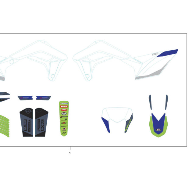PRODUCTION STICKER SHERCO 125 4T SM FACTORY RS 2023