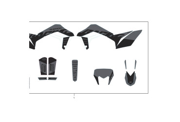 PRODUCTION STICKER SHERCO 125 4T SM GREY RS 2023