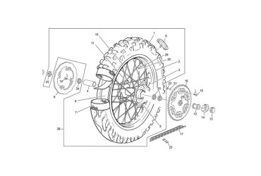 REAR WEEL SPACER LEFT END 450