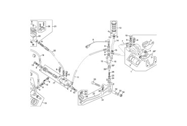 BRAKE HOSE REAR MASTER CYLINDER / DISTRIBUTOR 125 4T